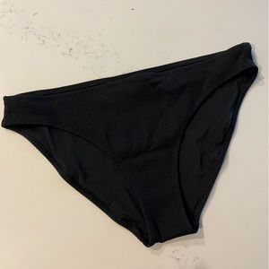 Black ribbed bikini bottoms